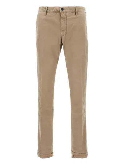 Incotex Tailored Trousers With Pockets And Loops In Brown