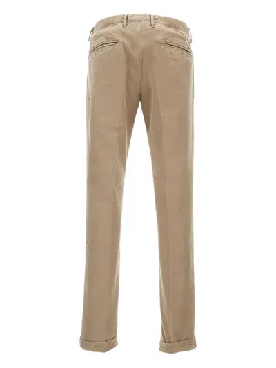 Incotex Tailored Trousers With Pockets And Loops In Brown