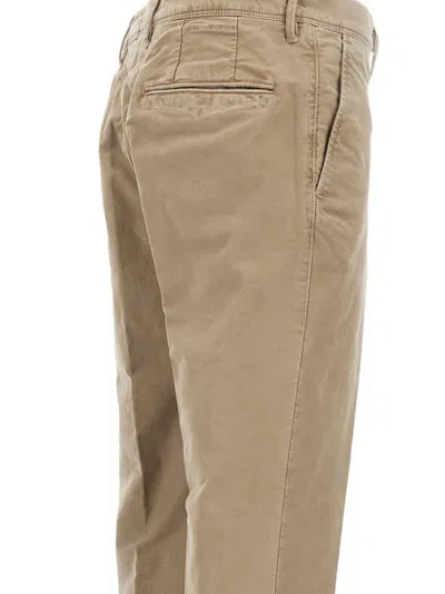 Incotex Tailored Trousers With Pockets And Loops In Brown