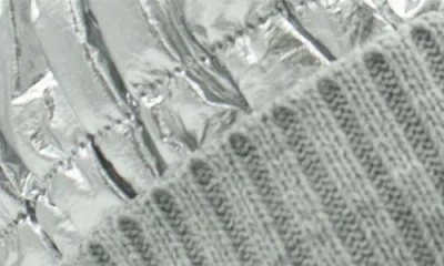 Surell Faux Fur Pompom Puffer Beanie In Gray