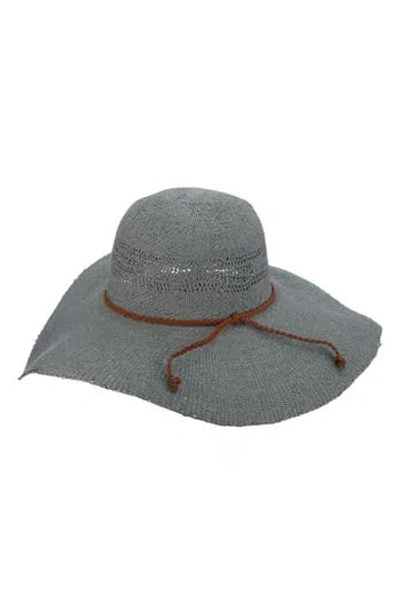 Scala Bangcok Toyo Straw Floppy Hat In Gray