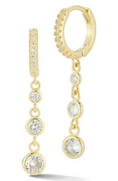 Sphera Milano Cubic Zirconia Hoop Earrings In Gold