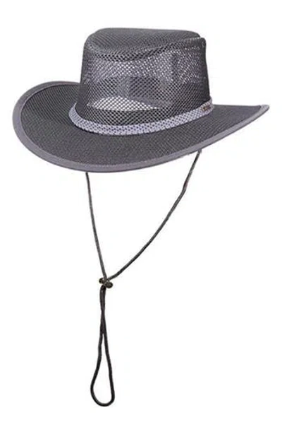 Scala Mesh Safari Hat In Gray