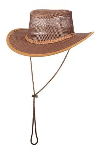 Scala Mesh Safari Hat In Brown