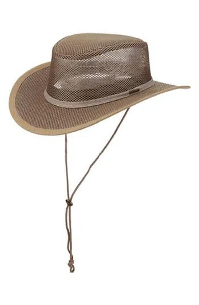 Scala Mesh Safari Hat In Brown