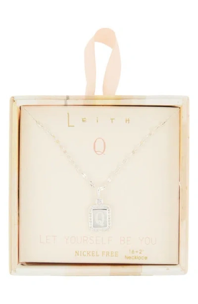 Leith Initial Pendant Necklace In Metallic