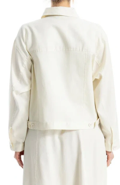 Max Studio Piqué Jacket In White