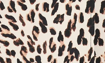 Kate Spade New York Double Breasted Longline Leopard Print Trench Coat In Multi