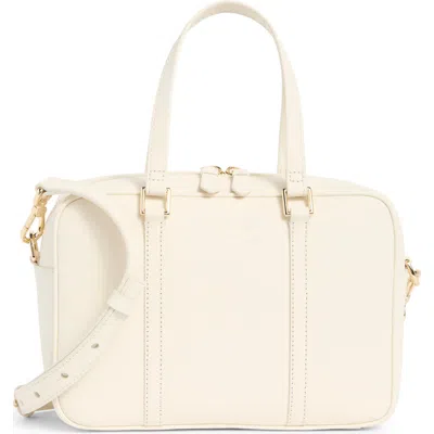 Cole Haan Go Anywhere Leather Satchel In White