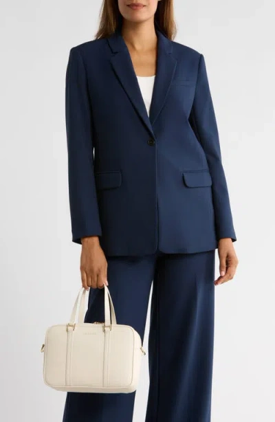 Cole Haan Go Anywhere Leather Satchel In White