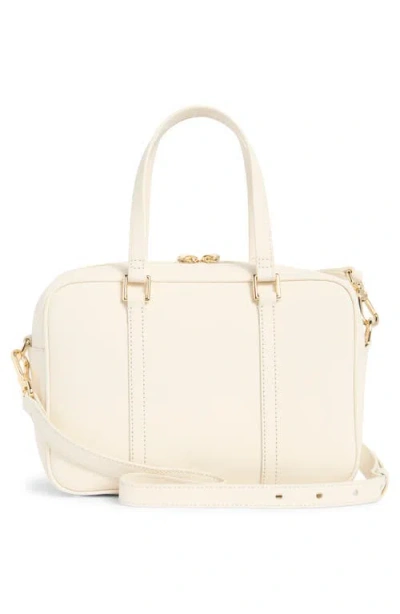 Cole Haan Go Anywhere Leather Satchel In White