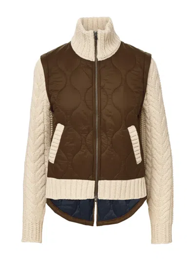 Veronica Beard Patra Mixed-media Jacket In Brown