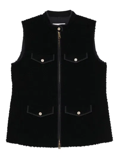 Moncler Fallavier Virgin Wool Down Vest In Black