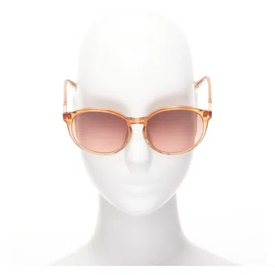 The Row Linda Farrow Ombre Acetate Lens Oversized Sunglasses In Brown