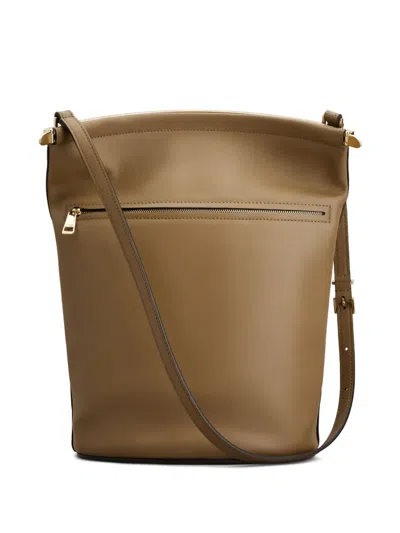 Tod's Beige Leather Magenta Bucket Bag In Neutral