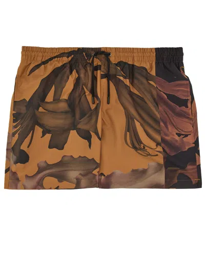 Dries Van Noten All Over Printed Swimwear With Elastic Waist In Multi