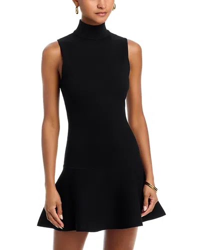 Steve Madden Breslin Turtleneck Sleeveless Sweater Minidress In Black