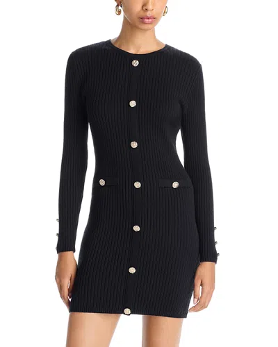 Aqua Knit Mini Dress - Exclusive In Black