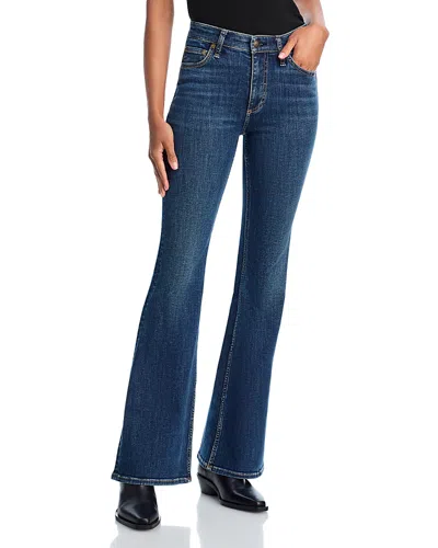 Rag & Bone Flexi Dahlia Full Length Flared Jeans In Charlton In Blue