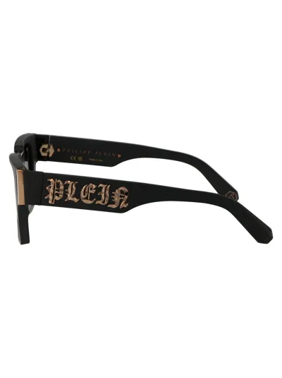 Philipp Plein Grigio Opaco Acetate Sunglasses In Black