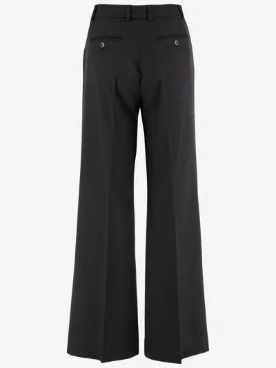 Ql2 Wool And Lyocell Trousers In Black