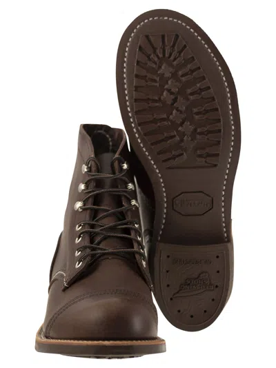 Red Wing Iron Ranger Amber Laced Boot In Brown