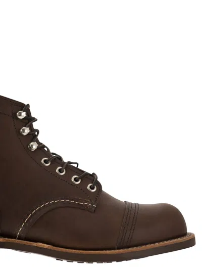 Red Wing Iron Ranger Amber Laced Boot In Brown