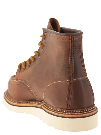Red Wing Classic Moc Rough And Tough Leather Boot In Brown