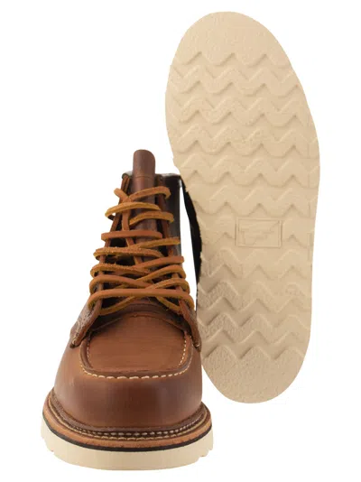 Red Wing Classic Moc Rough And Tough Leather Boot In Brown