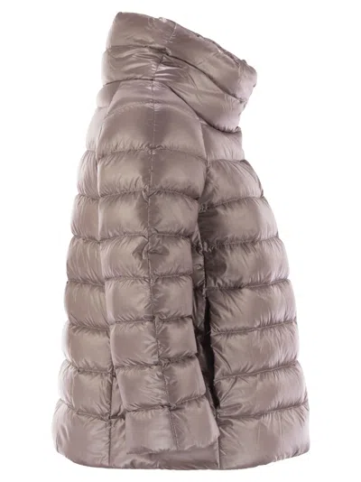 Herno Funnel Neck Puffer Jacket In Pink