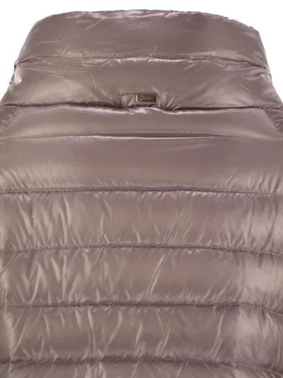 Herno Funnel Neck Puffer Jacket In Pink