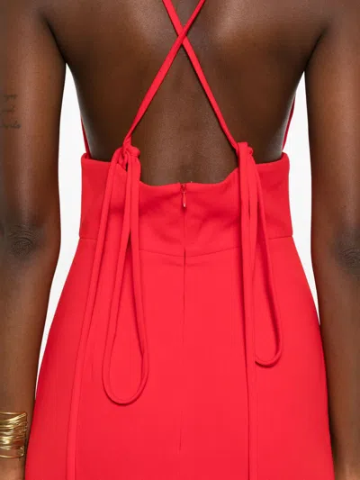 Solace London Milly Midi Dress In Red