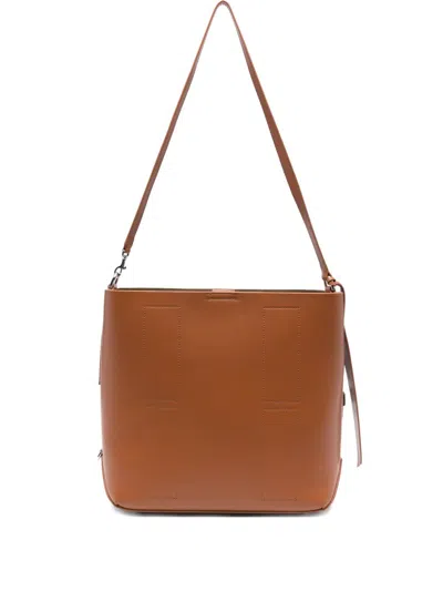 Hogan Pre Hocket Medium Leather Hobo Bag In Brown
