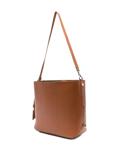 Hogan Pre Hocket Medium Leather Hobo Bag In Brown