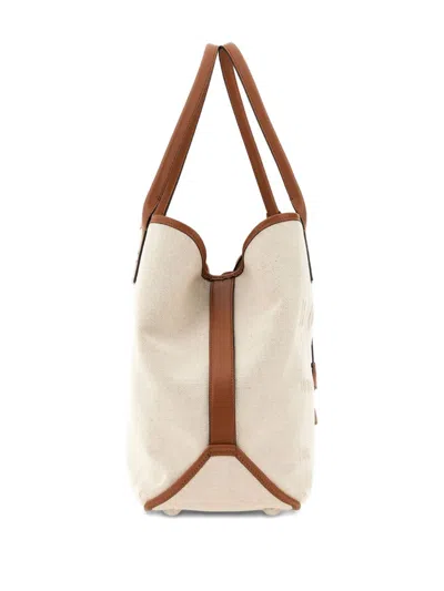 Hogan Pre Script Medium Canvas Tote In White
