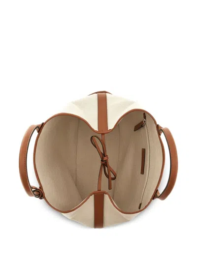 Hogan Pre Script Medium Canvas Tote In White