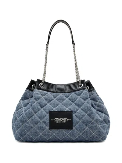 Marc Jacobs The Chain Sack Large Cotton Shoulder Bag In Blue