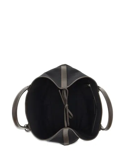 Hogan Pre Script Medium Canvas Tote In Black