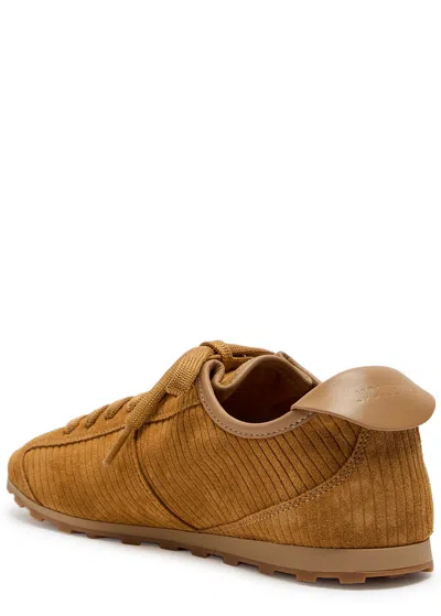 Jacquemus Les Tennis Sneakers In Soft Crocodile-embossed Suede In Brown