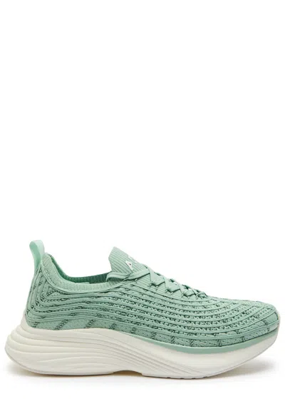 Apl Athletic Propulsion Labs Athletic Propulsion Labs Techloom Zipline Knitted Sneakers In Green