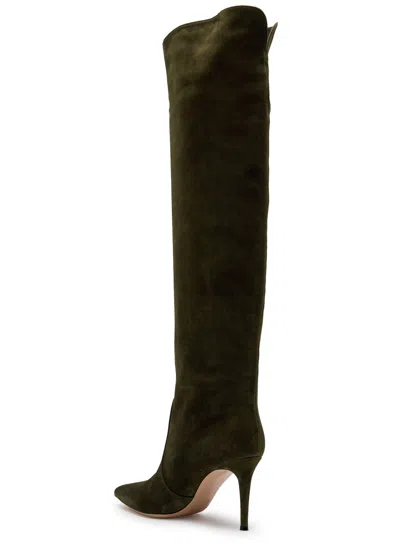 Gianvito Rossi Hansen Cuissard Suede Over-the-knee Boots In Brown