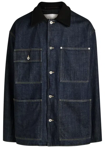 Jil Sander Denim Jacket With Chest Pockets And Collared Neck In Blue