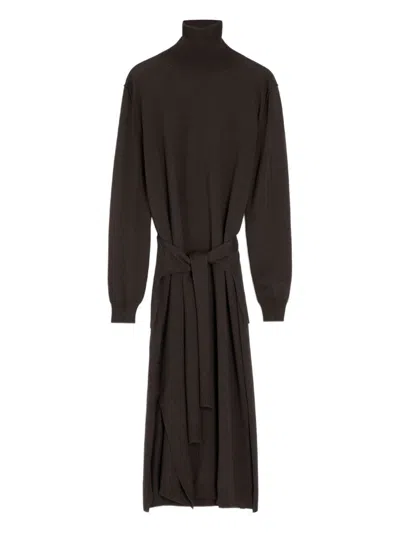 Lemaire Trompe L'oeil Dress In Brown