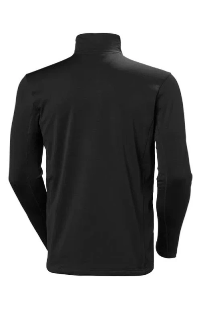 Helly Hansen Versatile Half Zip Midlayer Fleece Pullover In Black