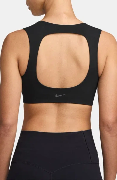Nike Zenvy Square-neckline Sports Bra In Black