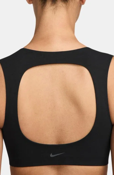 Nike Zenvy Square-neckline Sports Bra In Black