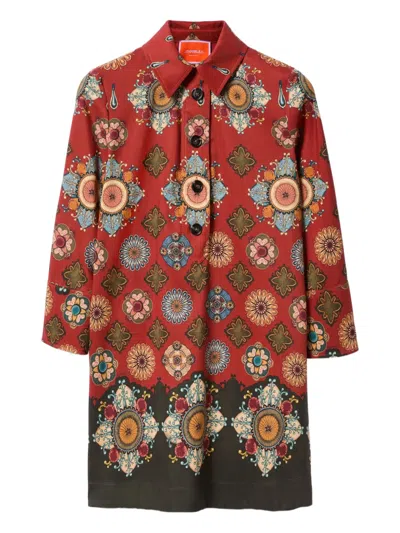 La Doublej Short Artemis Dress Nucleus Placee Rust In Red