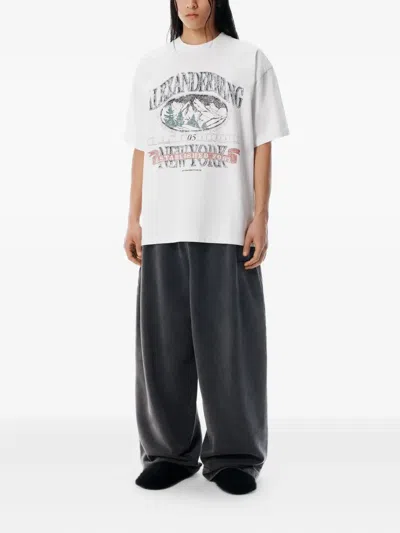 Alexander Wang T-shirt Mit Grafischem Print In White