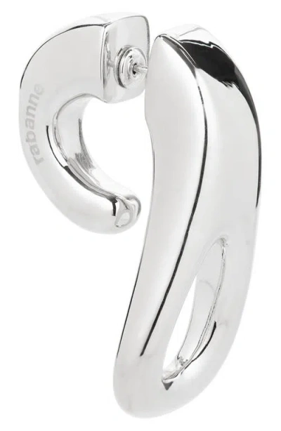 Rabanne Zip Pull Single Earring In Metallic
