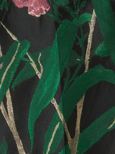 La Doublej Hendrix Cropped Floral-jacquard Crepe Wide-leg Pants In Multi